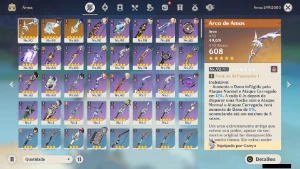 Genshin Impact - Ar56 , 11 Personagens T5 E 3 Armas T5 + Bis