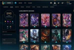 Vendo conta League Of Legends lvl 668 592 skins LOL