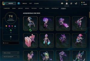 Vendo conta League Of Legends lvl 668 592 skins LOL