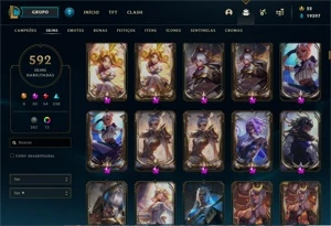 Vendo conta League Of Legends lvl 668 592 skins LOL