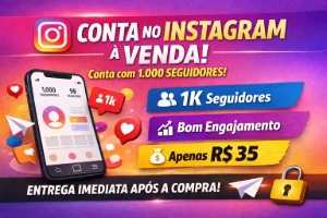 Conta Instagram com 1.000 Seguidores - Pronta pra Usar - Outros