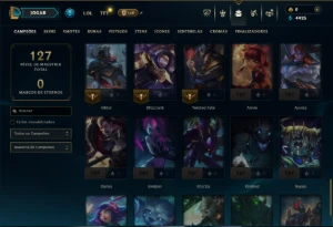 Mestre com 55 Champs e 6 Skins - League of Legends LOL