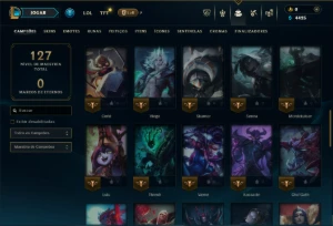 Mestre com 55 Champs e 6 Skins - League of Legends LOL