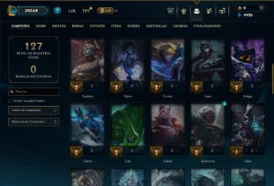 Mestre com 55 Champs e 6 Skins - League of Legends LOL