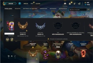 Conta ouro 4 com 96 Champs e 85 Skins + 1 Prestigio - League of Legends LOL
