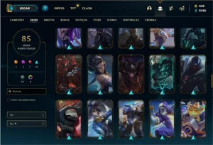 Conta ouro 4 com 96 Champs e 85 Skins + 1 Prestigio - League of Legends LOL