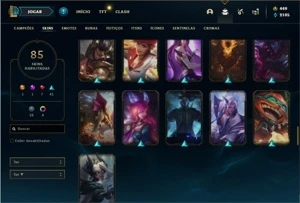 Conta ouro 4 com 96 Champs e 85 Skins + 1 Prestigio - League of Legends LOL