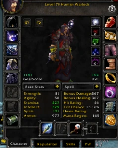 Vendo Warlock Lvl 70 Wow Tbc Classic Com Mont 280% E Profs - Blizzard