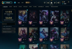 Mestre com TODOS os Champs e 327 Skins ( Nivel 754 ) - League of Legends LOL
