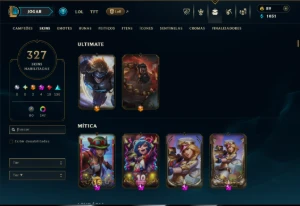 Mestre com TODOS os Champs e 327 Skins ( Nivel 754 ) - League of Legends LOL
