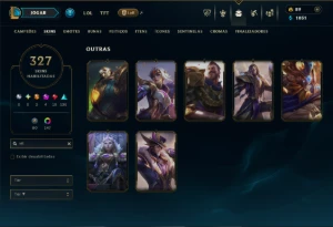 Mestre com TODOS os Champs e 327 Skins ( Nivel 754 ) - League of Legends LOL