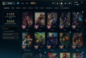 Mestre com TODOS os Champs e 327 Skins ( Nivel 754 ) - League of Legends LOL