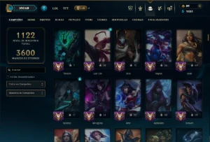 Mestre com TODOS os Champs e 327 Skins ( Nivel 754 ) - League of Legends LOL