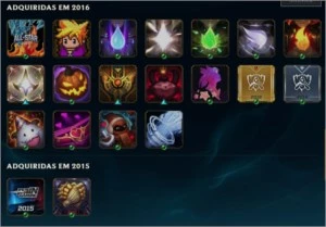 conta league of legends, diamante 2, 194 skin barato LOL