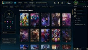 Conta LoL Platina 4 (TFT) Gold 2 (SOLO/DUO) 75 skins - League of Legends