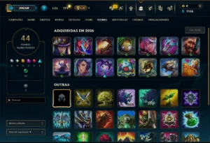 Unranked com 40 Champs e 9 Skins - League of Legends LOL