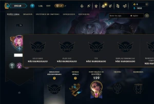 Unranked com 60 Champs e 22 Skins - League of Legends LOL