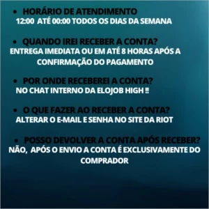 CONTA SMURF UNRANKED ATÉ 60.000 DE ESSÊNCIA AZUL - League of Legends LOL