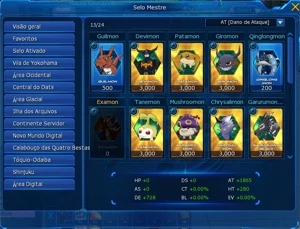 Conta Susanoomon LADMO omegamon - Digimon Masters Online