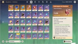 Genshin Impact - Diluc + Venti Rank 38 Bem Evoluida