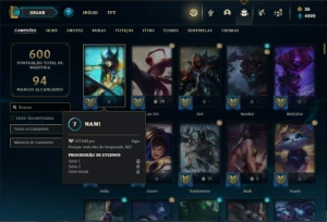 Conta ouro 4 com TODOS os champs e 158 Skins + 2 Prestigio - League of Legends LOL