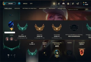 Conta ouro 4 com TODOS os champs e 158 Skins + 2 Prestigio - League of Legends LOL
