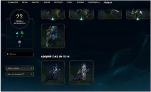 CONTA ATIVA DESDE 2014 OURO 2 BORDA E MMR PLATINA 2 - League of Legends LOL