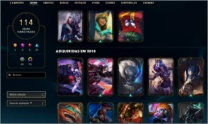 CONTA ATIVA DESDE 2014 OURO 2 BORDA E MMR PLATINA 2 - League of Legends LOL