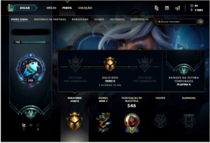 CONTA ATIVA DESDE 2014 OURO 2 BORDA E MMR PLATINA 2 - League of Legends LOL