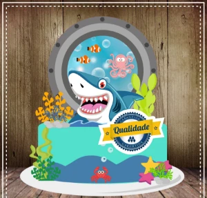 Arquivo de corte topo de bolo Tubarão