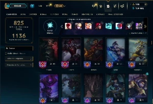 Prata 4 com TODOS os champs e 154 Skins + 3 Raras - League of Legends LOL