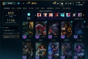 Prata 4 com TODOS os champs e 154 Skins + 3 Raras - League of Legends LOL