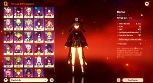 Conta Hu Tao+Ayaka+Eula+Kazuha+Maremoto da Lua de Futsu - Genshin Impact