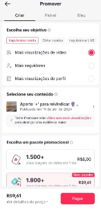 CONTA TIKTOK COM 2000 SEGUIDORES 🇧🇷 PROMOVER; LINK NA BIO✅ - Redes Sociais