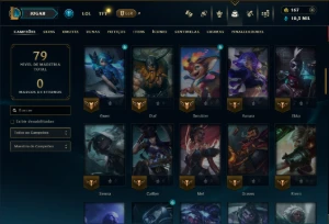 Ouro 4 com 85 Champs e 8 Skins - League of Legends LOL