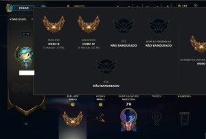 Ouro 4 com 85 Champs e 8 Skins