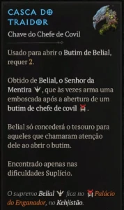 Diablo 4 Casca do Traidor Temporada 8 Itens