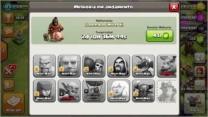 clash of clans cv10 tropas full rei 23 e rainha 25