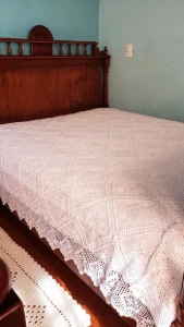 Colcha de Crochê Rendada para Cama King - Artesanato e Personalizados