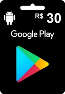 Gift Card Google Play R$30,00