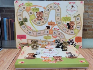 Jogo de Tabuleiro Bosque com Caixa de Papel - Artesanato e Personalizados