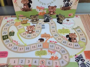 Jogo de Tabuleiro Bosque com Caixa de Papel - Artesanato e Personalizados