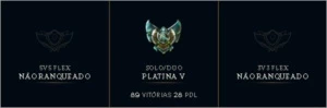 Conta Platina 5 - Ótimo MMR! - League of Legends LOL