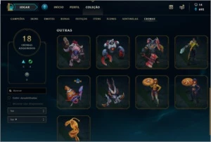 conta gold season 7 e 8, 146 skin, level 99 - League of Legends LOL