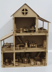 Casinha de Boneca de Madeira Personalizada