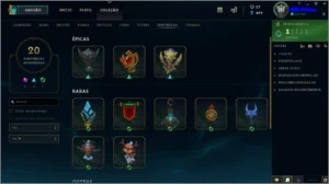 Conta League of Legends Borda platina 304 skins e all champs LOL