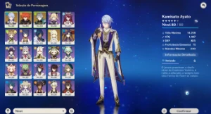 CONTA DE GENSHIN AR 44 COM AYATO, ALHAITHAM E 2 ARMAS 5* - Genshin Impact