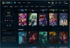 Conta ouro 4 com 48 champs e 25 skins ( MAIN JG / MID ) - League of Legends LOL