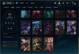 Conta ouro 4 com 48 champs e 25 skins ( MAIN JG / MID ) - League of Legends LOL