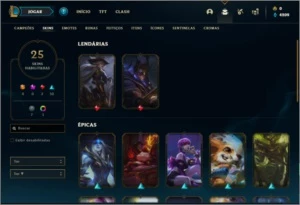 Conta ouro 4 com 48 champs e 25 skins ( MAIN JG / MID ) - League of Legends LOL